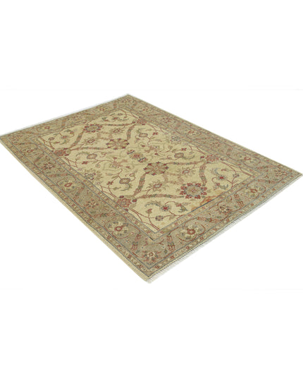 Ziegler 4' 0" X 5' 9" Hand Knotted Wool Rug 4' 0" X 5' 9" (122 X 175) / Beige / Wool