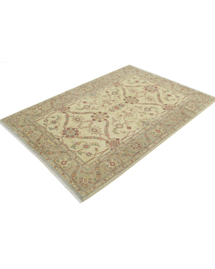 Ziegler 4' 0" X 5' 9" Hand Knotted Wool Rug 4' 0" X 5' 9" (122 X 175) / Beige / Wool