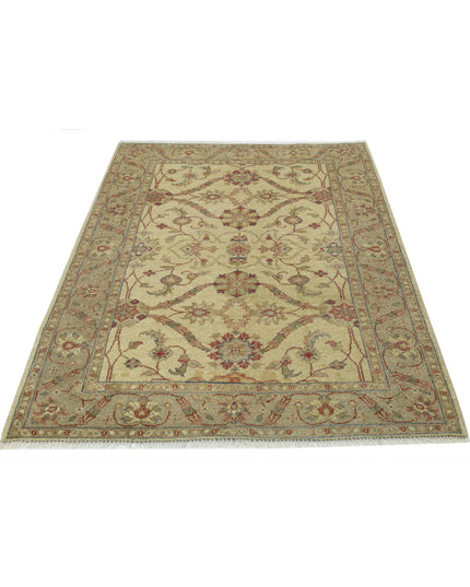 Ziegler 4' 0" X 5' 9" Hand Knotted Wool Rug 4' 0" X 5' 9" (122 X 175) / Beige / Wool