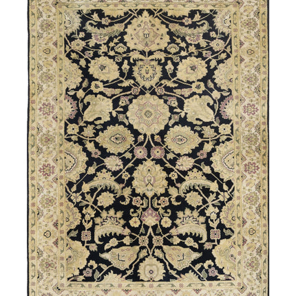 Ziegler 4' 0" X 5' 9" Hand Knotted Wool Rug 4' 0" X 5' 9" (122 X 175) / Black / Wool