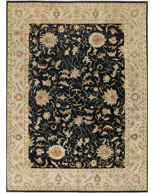 Ziegler 8' 8" X 11' 9" Hand Knotted Wool Rug 8' 8" X 11' 9" (264 X 358) / Black / Wool