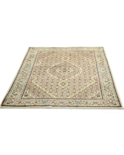 Ziegler 4' 0" X 5' 11" Hand Knotted Wool Rug 4' 0" X 5' 11" (122 X 180) / Beige / Wool