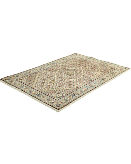Ziegler 4' 0" X 5' 11" Hand Knotted Wool Rug 4' 0" X 5' 11" (122 X 180) / Beige / Wool