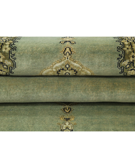 Ziegler 2' 7" X 11' 9" Hand Knotted Wool Rug 2' 7" X 11' 9" (79 X 358) / Green / Wool