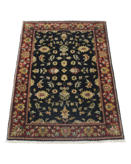 Ziegler 1' 11" X 2' 11" Hand Knotted Wool Rug 1' 11" X 2' 11" (59 X 89) / Black / Wool