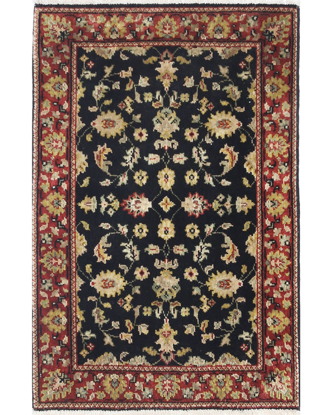 Ziegler 1' 11" X 2' 11" Hand Knotted Wool Rug 1' 11" X 2' 11" (59 X 89) / Black / Wool