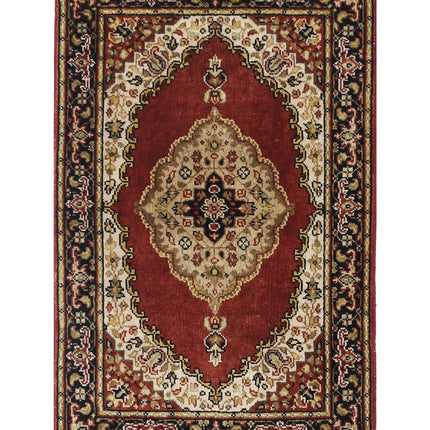 Ziegler 1' 11" X 3' 0" Hand Knotted Wool Rug 1' 11" X 3' 0" (59 X 91) / Red / Wool