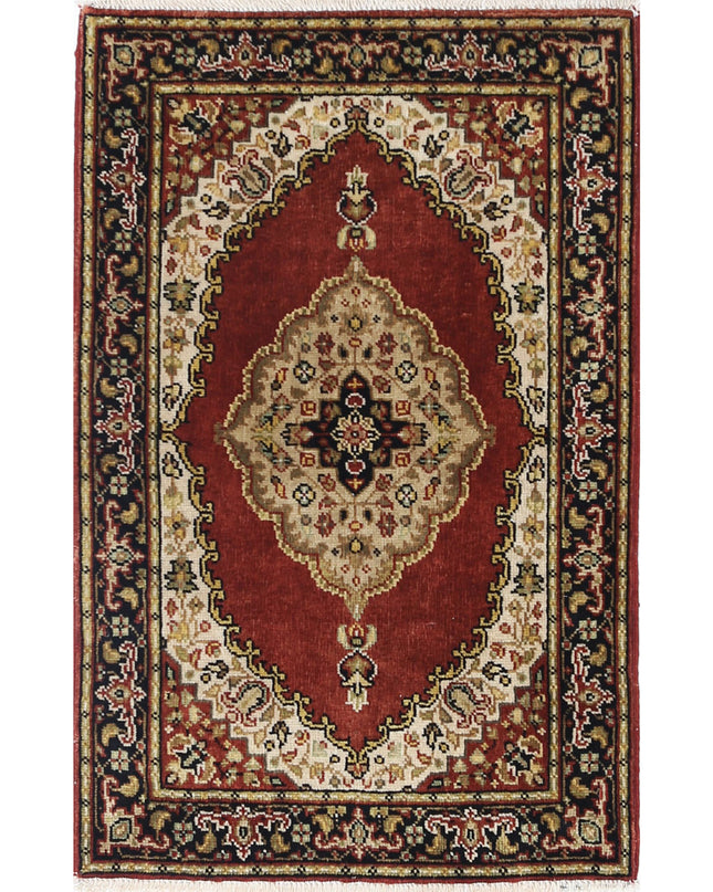 Ziegler 1' 11" X 3' 0" Hand Knotted Wool Rug 1' 11" X 3' 0" (59 X 91) / Red / Wool
