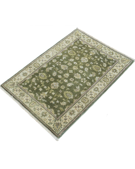 Ziegler 2' 0" X 2' 9" Hand Knotted Wool Rug 2' 0" X 2' 9" (61 X 84) / Green / Wool