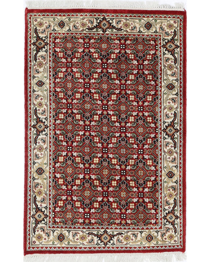 Ziegler 1' 11" X 3' 0" Hand Knotted Wool Rug 1' 11" X 3' 0" (59 X 91) / Red / Wool