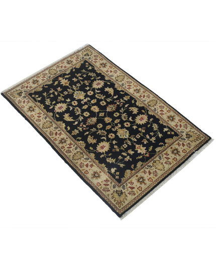 Ziegler 1' 11" X 2' 10" Hand Knotted Wool Rug 1' 11" X 2' 10" (59 X 86) / Black / Wool