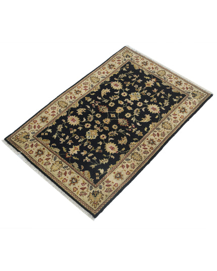 Ziegler 1' 11" X 2' 10" Hand Knotted Wool Rug 1' 11" X 2' 10" (59 X 86) / Black / Wool