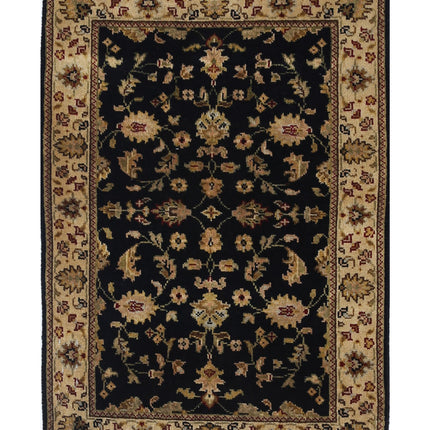 Ziegler 1' 11" X 2' 10" Hand Knotted Wool Rug 1' 11" X 2' 10" (59 X 86) / Black / Wool