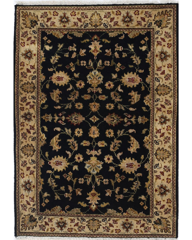 Ziegler 1' 11" X 2' 10" Hand Knotted Wool Rug 1' 11" X 2' 10" (59 X 86) / Black / Wool