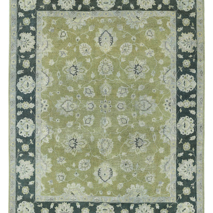 Ziegler 7' 8" X 9' 9" Hand Knotted Wool Rug 7' 8" X 9' 9" (234 X 297) / Green / Wool