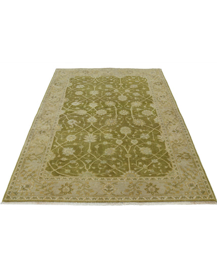 Ziegler 5' 1" X 7' 9" Hand Knotted Wool Rug 5' 1" X 7' 9" (155 X 236) / Green / Wool
