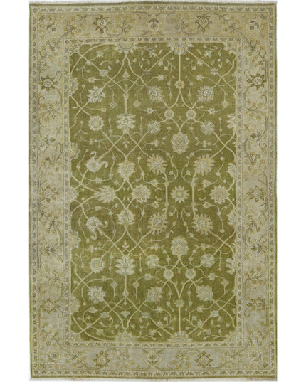 Ziegler 5' 1" X 7' 9" Hand Knotted Wool Rug 5' 1" X 7' 9" (155 X 236) / Green / Wool