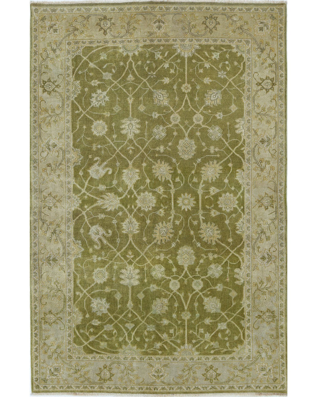 Ziegler 5' 1" X 7' 9" Hand Knotted Wool Rug 5' 1" X 7' 9" (155 X 236) / Green / Wool