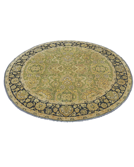 Ziegler 5' 9" X 5' 10" Hand Knotted Wool Rug 5' 9" X 5' 10" (175 X 178) / Green / Wool