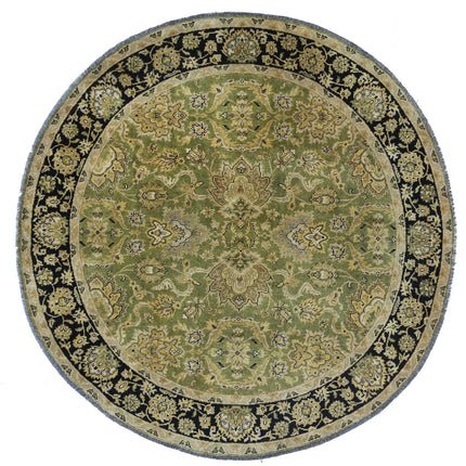 Ziegler 5' 9" X 5' 10" Hand Knotted Wool Rug 5' 9" X 5' 10" (175 X 178) / Green / Wool