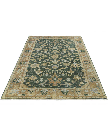 Ziegler 5' 5" X 8' 1" Hand Knotted Wool Rug 5' 5" X 8' 1" (165 X 246) / Green / Wool