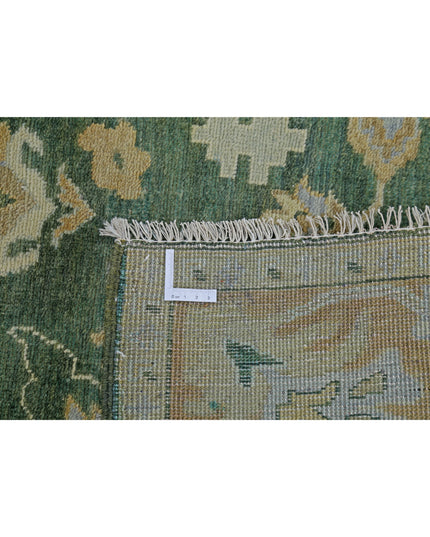 Ziegler 5' 5" X 8' 1" Hand Knotted Wool Rug 5' 5" X 8' 1" (165 X 246) / Green / Wool