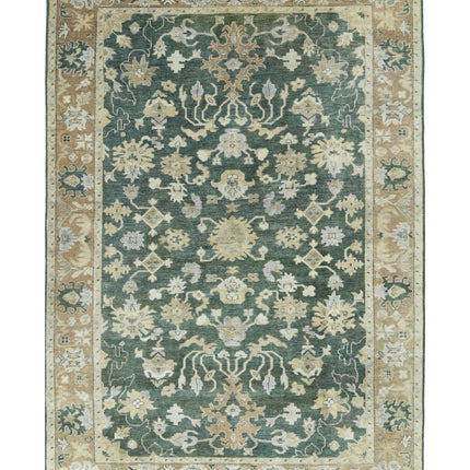 Ziegler 5' 5" X 8' 1" Hand Knotted Wool Rug 5' 5" X 8' 1" (165 X 246) / Green / Wool