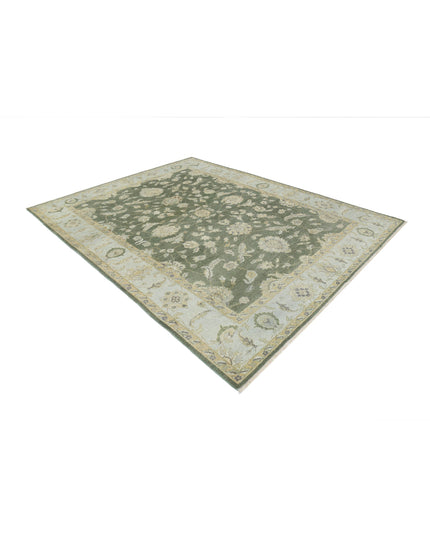 Ziegler 7' 6" X 9' 9" Hand Knotted Wool Rug 7' 6" X 9' 9" (229 X 297) / Green / Wool
