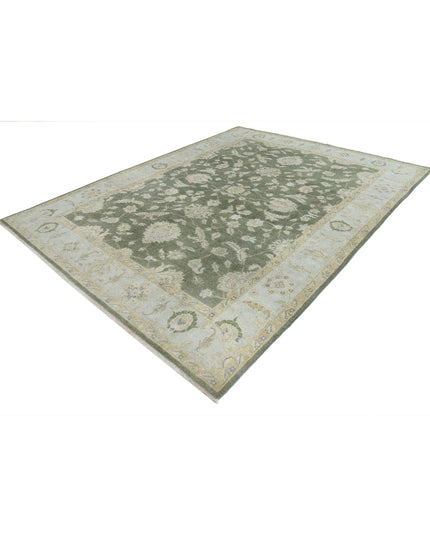 Ziegler 7' 6" X 9' 9" Hand Knotted Wool Rug 7' 6" X 9' 9" (229 X 297) / Green / Wool