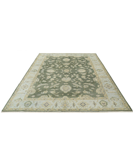 Ziegler 7' 6" X 9' 9" Hand Knotted Wool Rug 7' 6" X 9' 9" (229 X 297) / Green / Wool