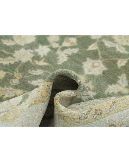 Ziegler 7' 6" X 9' 9" Hand Knotted Wool Rug 7' 6" X 9' 9" (229 X 297) / Green / Wool