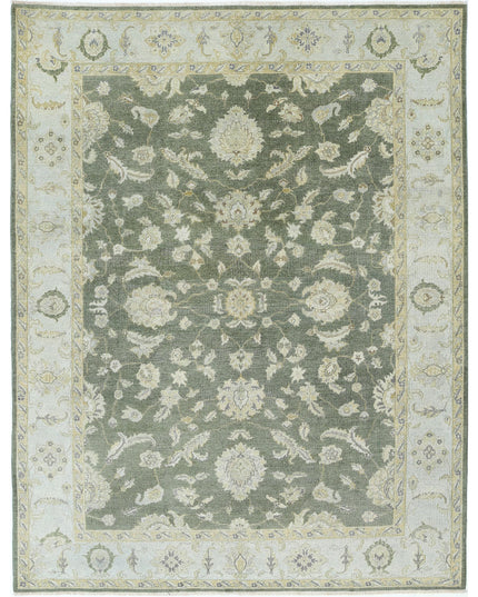 Ziegler 7' 6" X 9' 9" Hand Knotted Wool Rug 7' 6" X 9' 9" (229 X 297) / Green / Wool