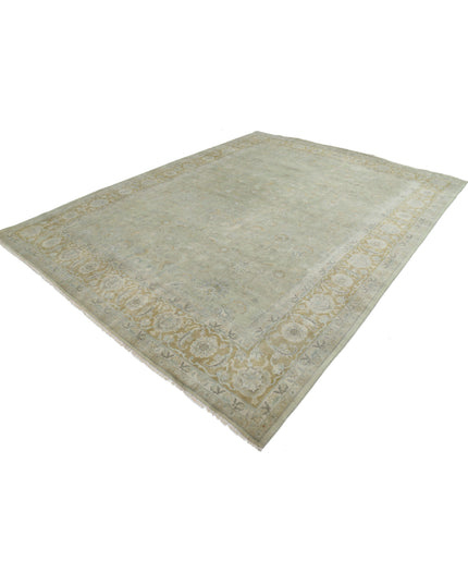 Ziegler 8' 10" X 11' 6" Hand Knotted Wool Rug 8' 10" X 11' 6" (269 X 351) / Green / Wool