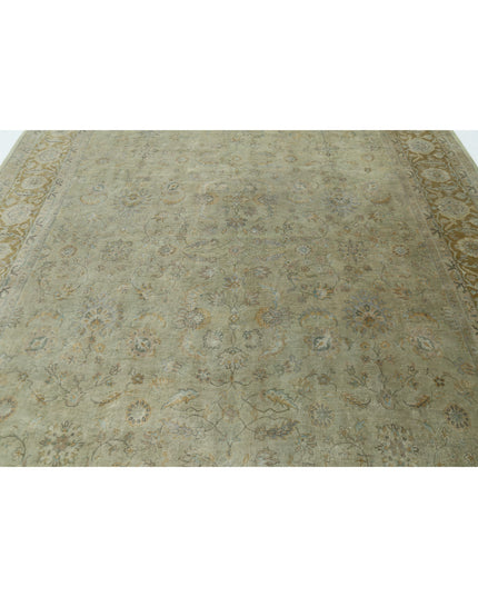 Ziegler 8' 10" X 11' 6" Hand Knotted Wool Rug 8' 10" X 11' 6" (269 X 351) / Green / Wool