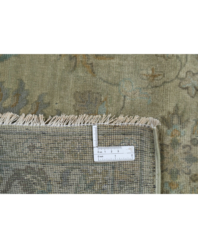 Ziegler 8' 10" X 11' 6" Hand Knotted Wool Rug 8' 10" X 11' 6" (269 X 351) / Green / Wool