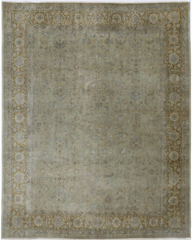 Ziegler 8' 10" X 11' 6" Hand Knotted Wool Rug 8' 10" X 11' 6" (269 X 351) / Green / Wool