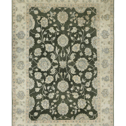 Ziegler 6' 0" X 8' 8" Hand Knotted Wool Rug 6' 0" X 8' 8" (183 X 264) / Green / Wool