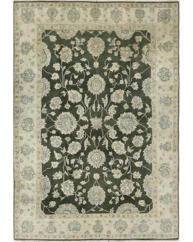 Ziegler 6' 0" X 8' 8" Hand Knotted Wool Rug 6' 0" X 8' 8" (183 X 264) / Green / Wool