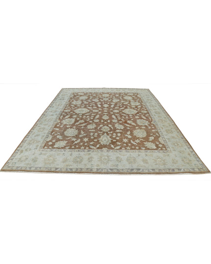 Ziegler 8' 10" X 11' 9" Hand Knotted Wool Rug 8' 10" X 11' 9" (269 X 358) / Brown / Wool