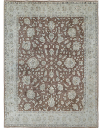 Ziegler 8' 10" X 11' 9" Hand Knotted Wool Rug 8' 10" X 11' 9" (269 X 358) / Brown / Wool