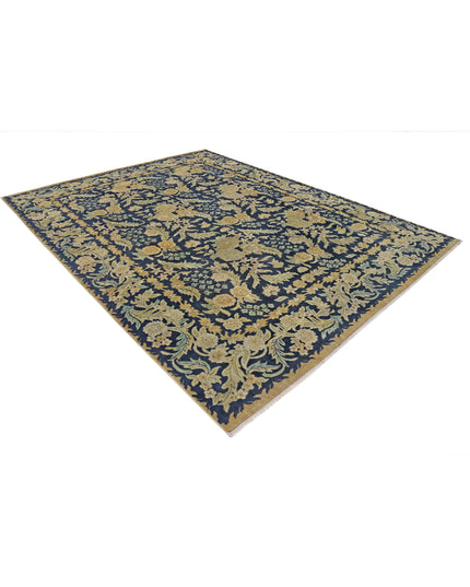 Ziegler 7' 11" X 10' 1" Hand Knotted Wool Rug 7' 11" X 10' 1" (241 X 307) / Blue / Wool