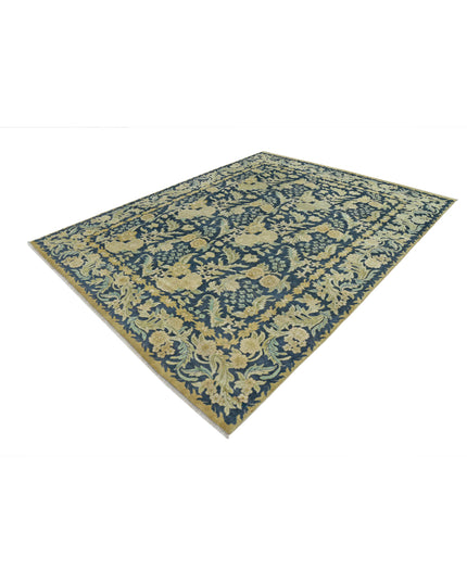 Ziegler 7' 11" X 10' 1" Hand Knotted Wool Rug 7' 11" X 10' 1" (241 X 307) / Blue / Wool