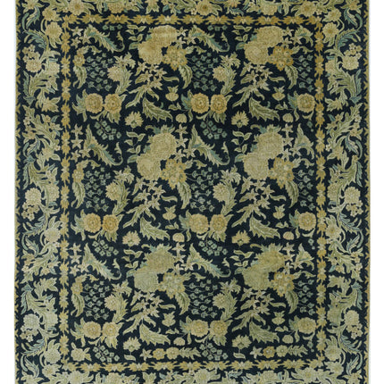 Ziegler 7' 11" X 10' 1" Hand Knotted Wool Rug 7' 11" X 10' 1" (241 X 307) / Blue / Wool