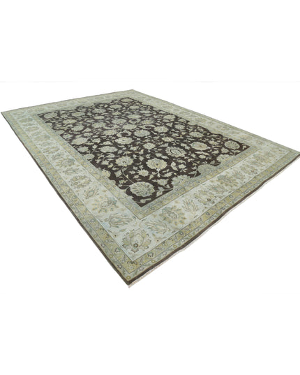 Ziegler 10' 0" X 13' 6" Hand Knotted Wool Rug 10' 0" X 13' 6" (305 X 411) / Brown / Wool