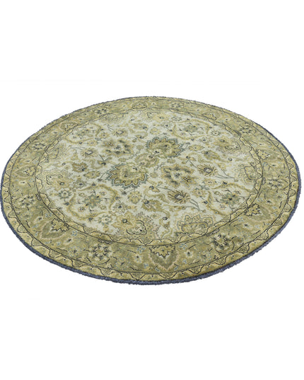 Ziegler 5' 9" X 5' 9" Hand Knotted Wool Rug 5' 9" X 5' 9" (175 X 175) / Ivory / Wool