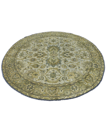 Ziegler 5' 9" X 5' 9" Hand Knotted Wool Rug 5' 9" X 5' 9" (175 X 175) / Ivory / Wool