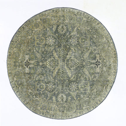 Ziegler 5' 8" X 5' 9" Hand Knotted Wool Rug 5' 8" X 5' 9" (173 X 175) / Green / Wool