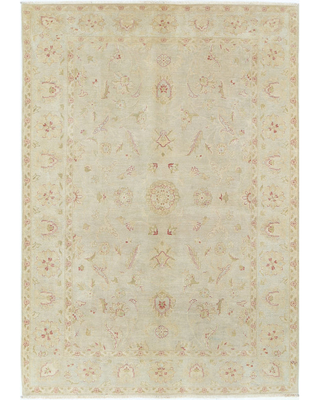 Ziegler 6' 0" X 8' 6" Hand Knotted Wool Rug 6' 0" X 8' 6" (183 X 259) / Ivory / Wool