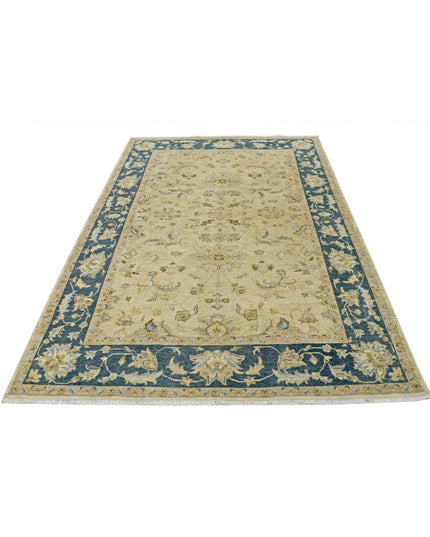 Ziegler 5' 6" X 8' 4" Hand Knotted Wool Rug 5' 6" X 8' 4" (168 X 254) / Ivory / Wool