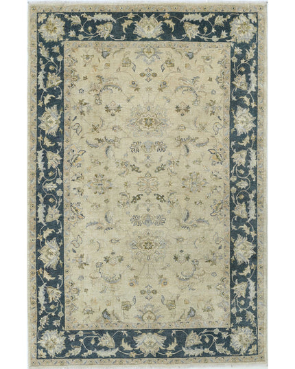 Ziegler 5' 6" X 8' 4" Hand Knotted Wool Rug 5' 6" X 8' 4" (168 X 254) / Ivory / Wool